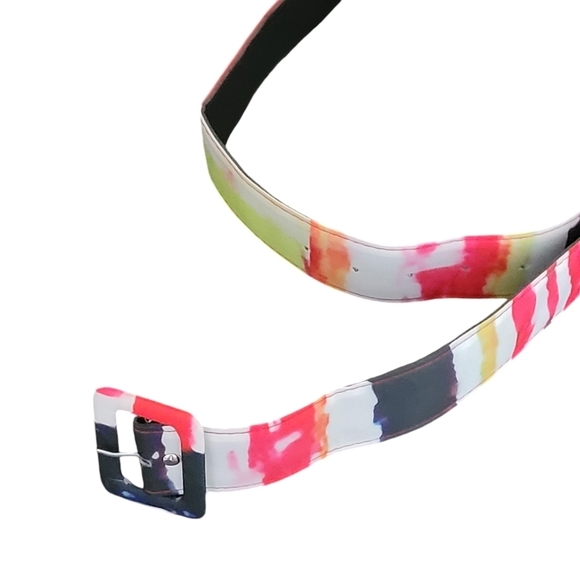 Boutique Colorful Printed 3/4 Sleeve Party Shirt Dress Stand Collar Belt Long - Picture 11 of 12